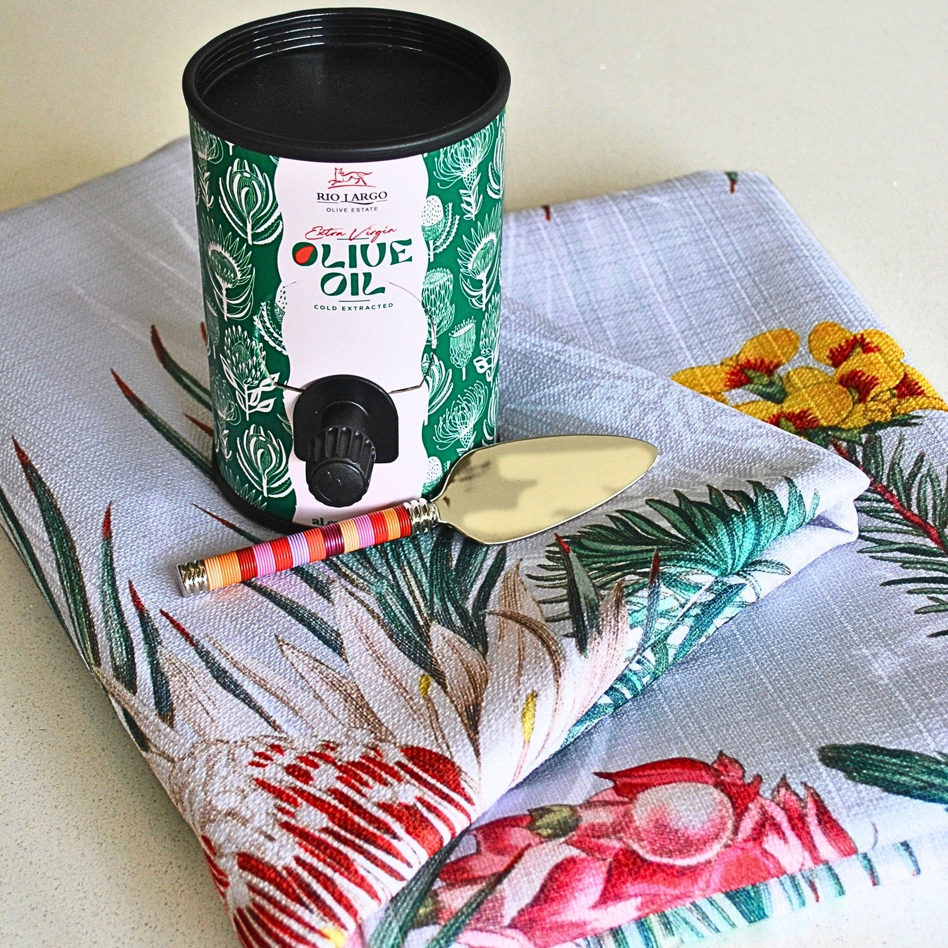Jambula Treasure Box (A Love Supreme Olive Oil, PaulaG Funky Flamingo Cake Lifter, Cara Saven Napier Tablecloth)