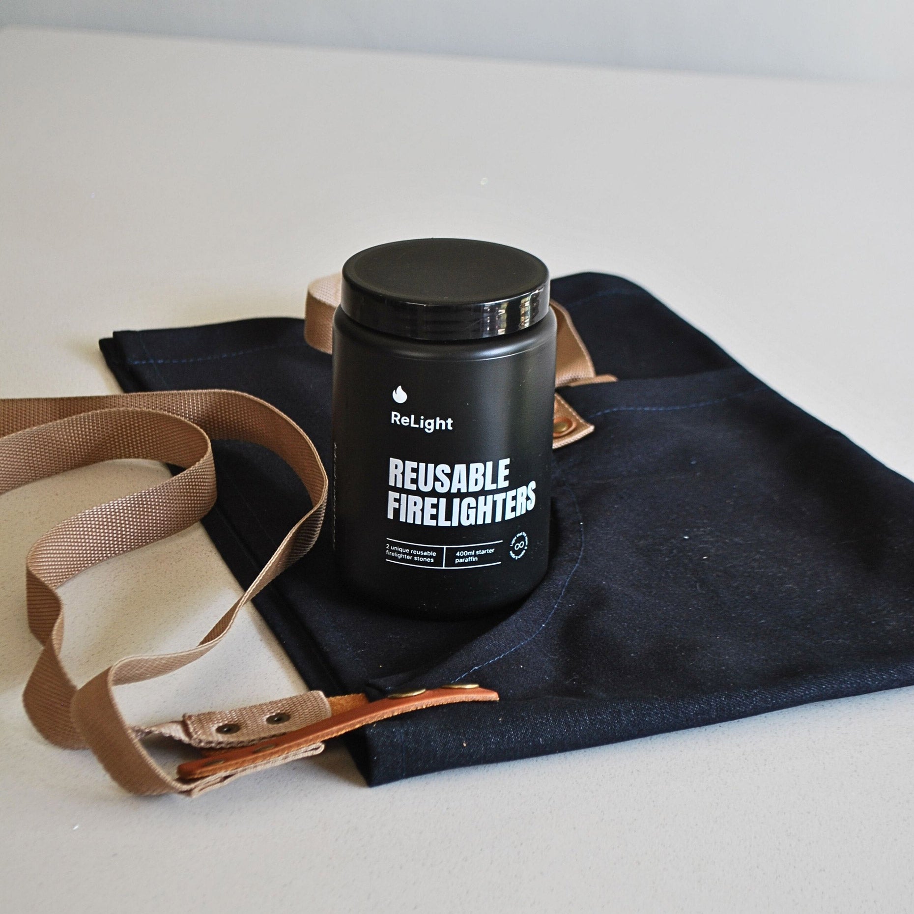 Umoya Spirit Box (Relight Firelighters & Pieter de Jager Denim & Leather Apron)