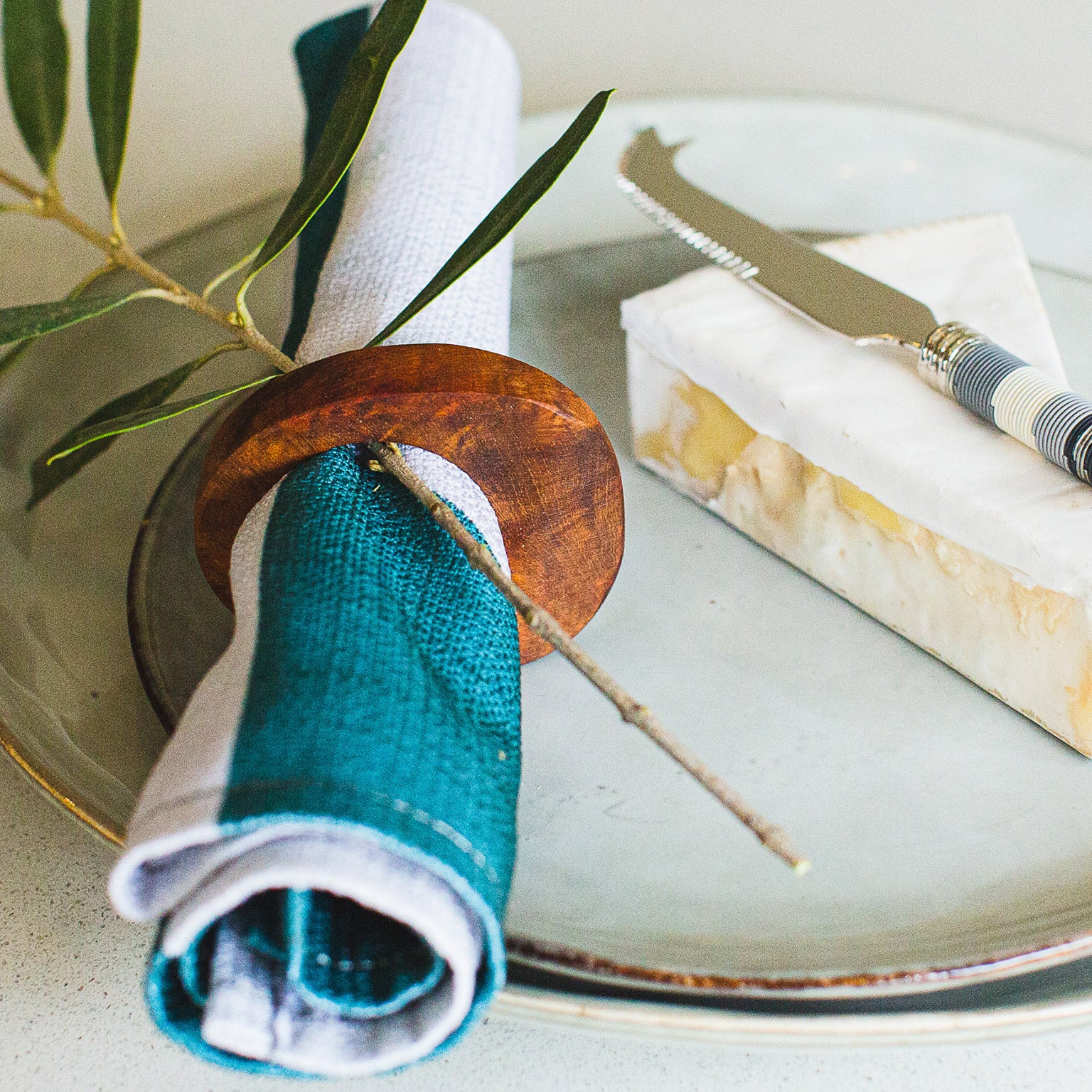 Themba Experience Box (Close up of Napkin Ring & Napkin)
