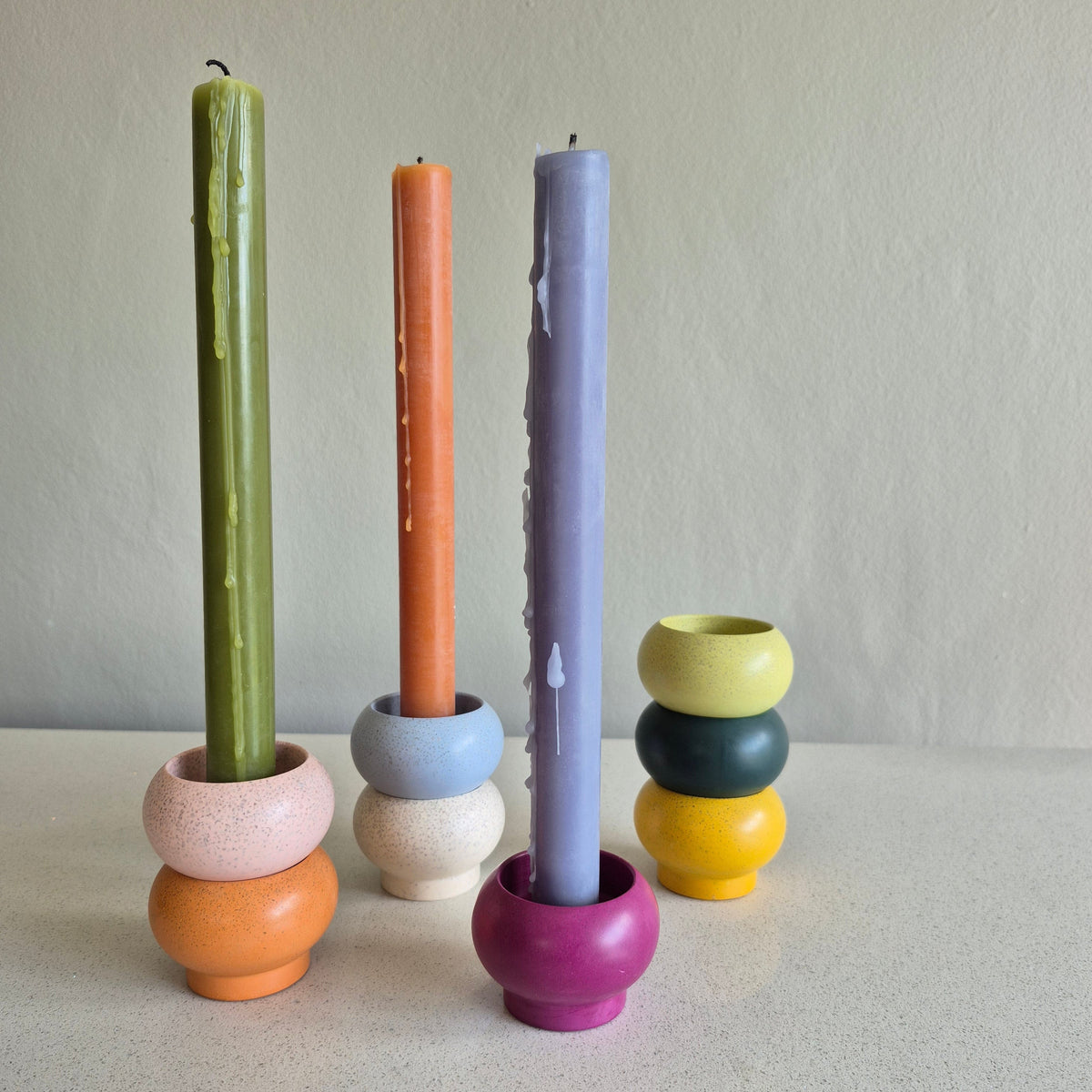 Stackable Candle Holder - PLUM – INDLU Gifts