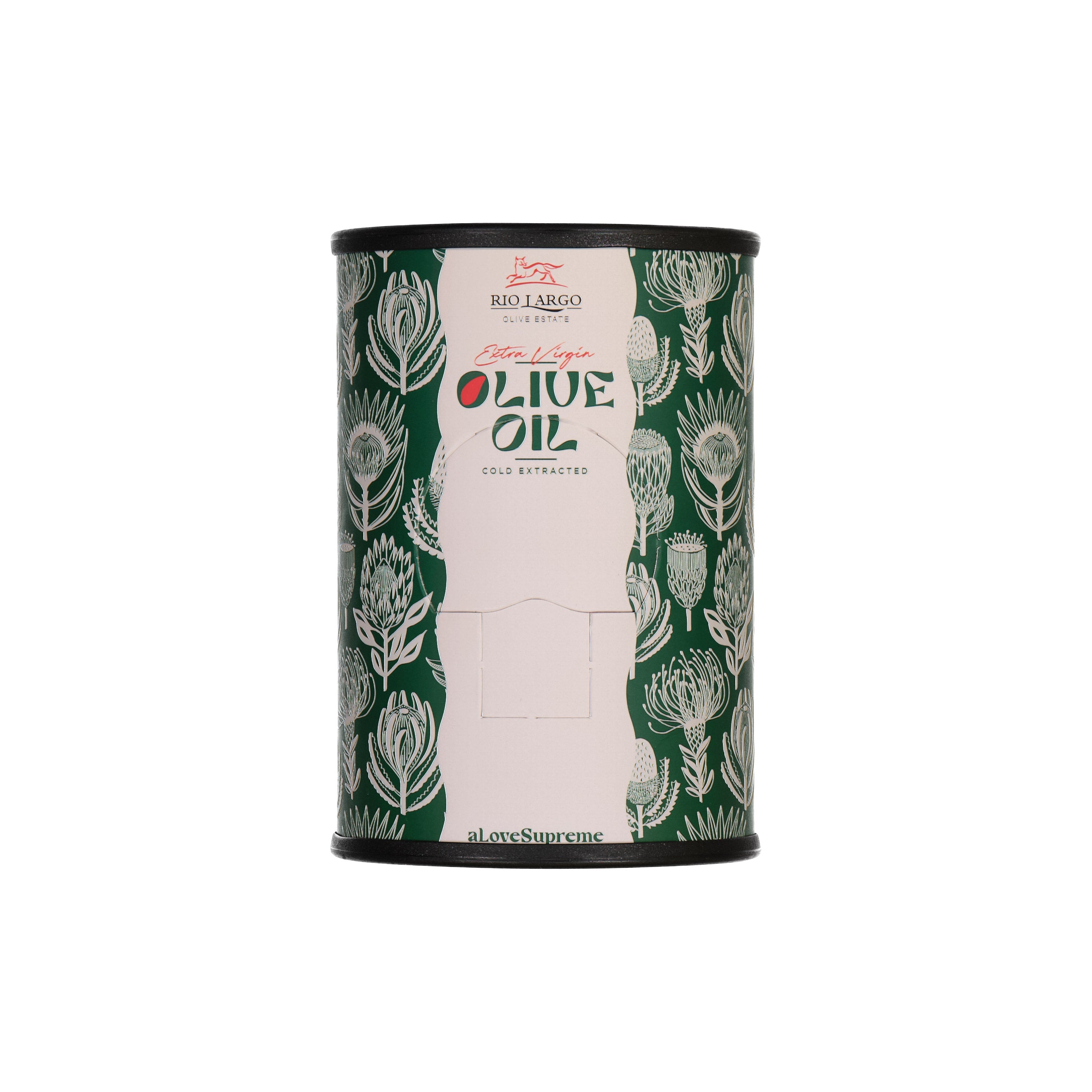 A Love Supreme Olive Oil (Green on White) Front